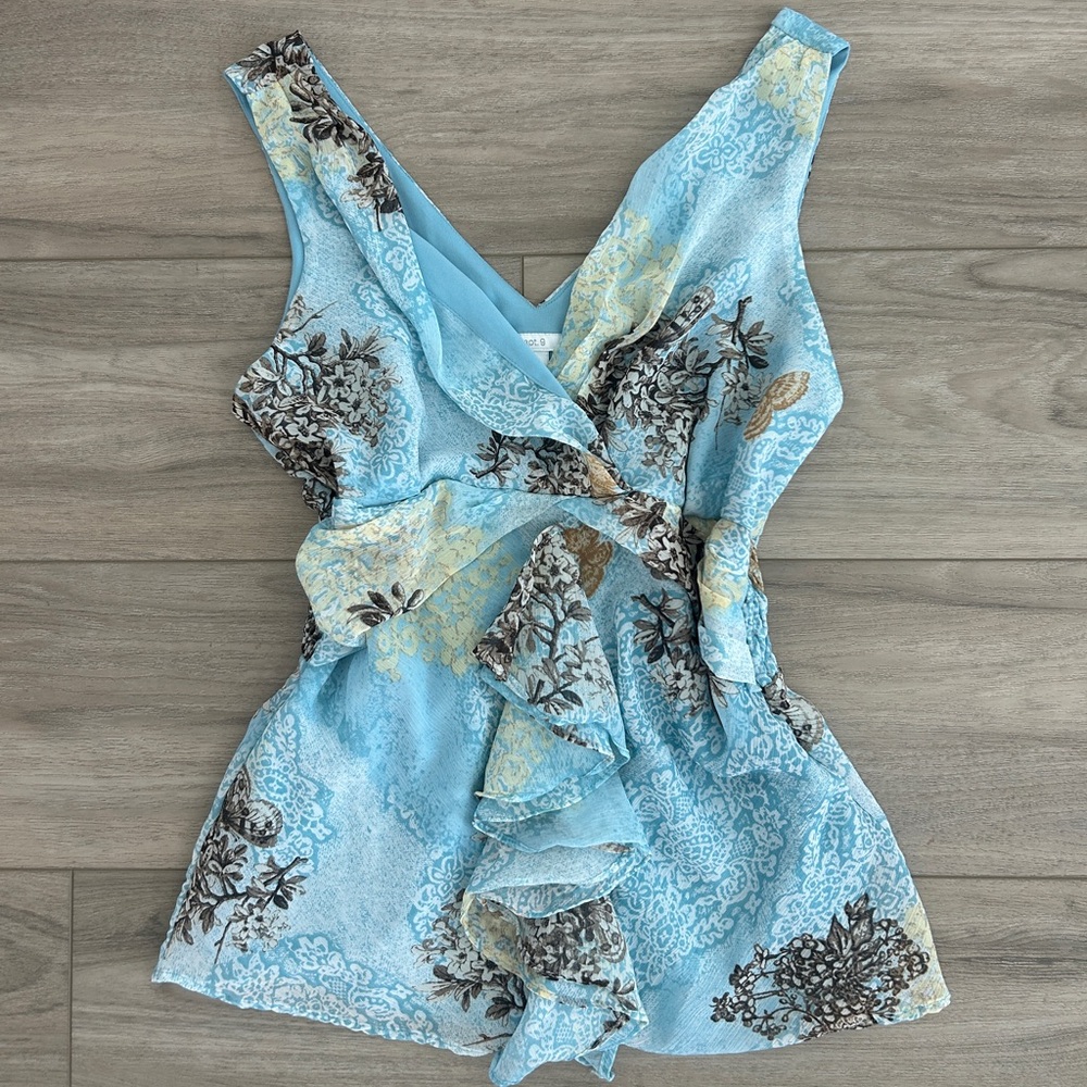 Apt. 9 Y2K blue flowy tank top blouse